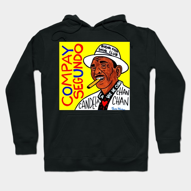 Compay Segundo pop folk art Hoodie by krusefolkart